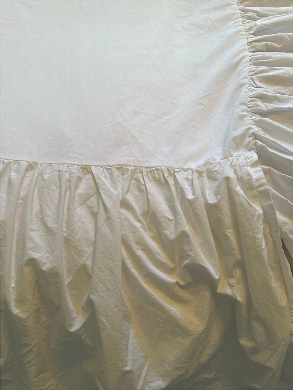 Simply Shabby Chic White Ruffled Bed Skirt